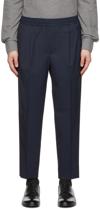 ZEGNA NAVY WOOL TROUSERS