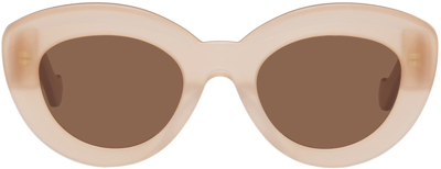 Loewe Pink Butterfly Anagram Sunglasses In 72e Shiny Pink Brown