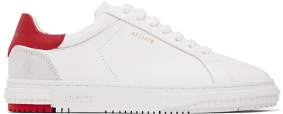Axel Arigato White Atlas Leather Low-top Sneakers In Red
