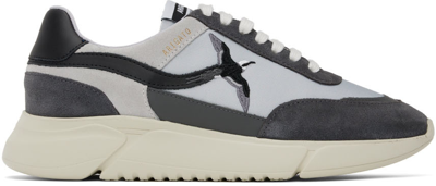 Axel Arigato Gray Genesis Stripe Bee Bird Sneakers In Black