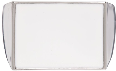 Dries Van Noten White Signet Ring In 1 White