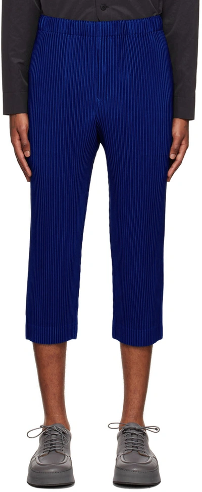 Issey Miyake Blue Monthly Color August Trousers In 73 Ceramic Blue