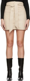 Nanushka Beige Meda Miniskirt In Creme