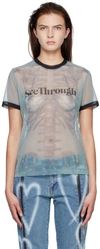 DOUBLET GRAY 'SEE-THROUGH' T-SHIRT