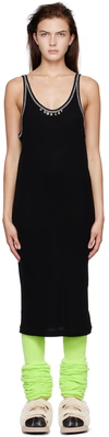 Doublet Black Rib Minidress In Black