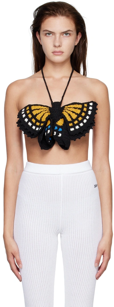 Doublet Black & Yellow Butterfly Tank Top