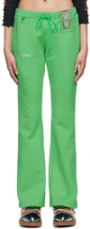 DOUBLET GREEN MOBILE PHONE LOUNGE PANTS