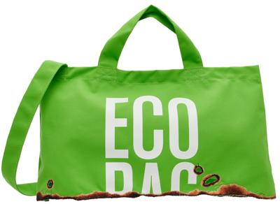 Doublet Green Burning Embroidery Eco Tote