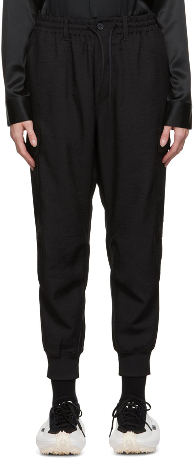 Y-3 Black Uniform Cuffed Trousers