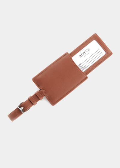 Royce New York Retractable Luggage Tag In Tan