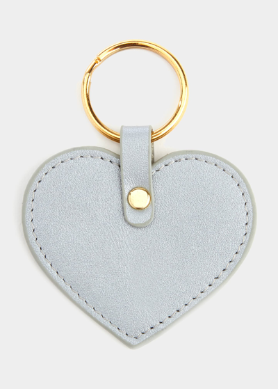 Royce New York Heart Shaped Key Chain In Silver