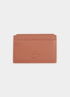 Royce New York Monogrammed Rfid Blocking Leather Card Wallet In Tan