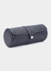 Royce New York Suede Lined Travel Watch Roll In Navy Blue