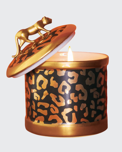 L'objet Leopard-design Candleholder & Scented Candle