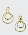 Ippolita Puffy Hammered Jet Set Earrings In 18k Gold In Yellow Gold