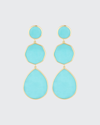 IPPOLITA CRAZY 8'S 3-STONE DROP EARRINGS IN 18K GOLD