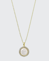 Ippolita 18k Yellow Gold Lollipop Mother-of-pearl & Rock Crystal Doublet & Diamond Pendant Necklace, 16-18 In Mother Of Pearl