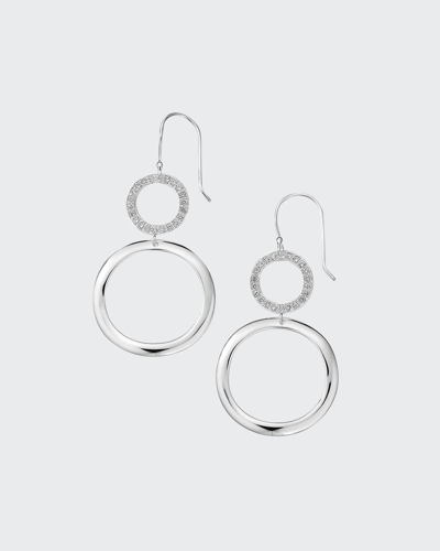Ippolita Stardust Medium Open Snowman Earrings In Diamond