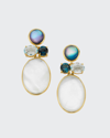 Ippolita 18k Rock Candy Luce 4-stone Earrings In Blu Notte In Blunotte