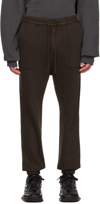 JUUNJ BROWN GARMENT-DYED LOUNGE PANTS