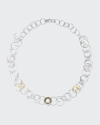 Ippolita 18k Chimera Classico Crinkle Jet Set Necklace, 18"l In Gold And Silver