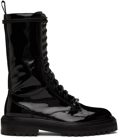 Jimmy Choo Cora Leather Combat Boots In Black