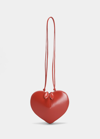 Alaïa Heart Leather Shoulder Bag In Laque