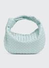Bottega Veneta Jodie Teen Intrecciato Napa Shoulder Bag In Teal