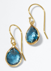 Ippolita Rock Candy Teeny Teardrop Earrings In London Blue Topaz