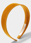 Jennifer Behr Lydia Silk Satin Headband In Saffron