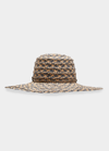 Sans Arcidet Saji Large-brim Raffia Sun Hat In Graphite/tea