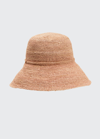 Sans Arcidet Fany Bucket Raffia Sun Hat In Beige