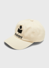 Isabel Marant Tyrony Logo Baseball Cap In Ecru Black
