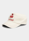 Isabel Marant Tyron Logo-embroidered Canvas Baseball Cap In Ecru Red