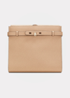 Valextra B-tracollina Leather Shoulder Bag In Mbc Beige Cachemi