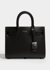 SAINT LAURENT SAC DE JOUR NANO SHINY LEATHER SATCHEL BAG