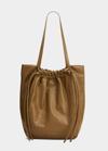 Proenza Schouler Drawstring Calf Leather Tote Bag In Truffle