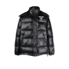 MOSCHINO BLACK DOUBLE QUESTION MARK PADDED DOWN JACKET,A0634701718560256