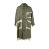 Sulvam Green Deconstructed Single-breasted Wool Coat In Green