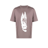 Heron Preston Flaming Skull T-shirt In Neutrals