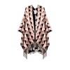 Valentino Pink Archive Pattern Wool Poncho In Pink