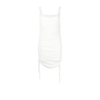Dion Lee White Semi-sheer Draped Mini Dress In White