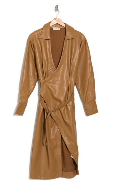 Nicholas Gayle Faux Leather Dress In Cigar | ModeSens