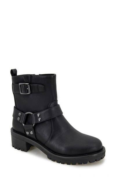 Reaction Kenneth Cole Beryl O-ring Harness Boot In Black Crocko