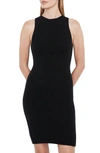 Vince Wool-cashmere Halter Mini Sweater Dress In Black