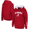 Colosseum Women's Crimson Alabama Crimson Tide Arch And Logo 1 Pullover Hoodie In Crimson