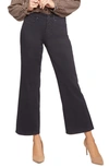 Nydj Sateen Relaxed Flare Jeans In Black Pearl