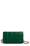 House Of Want We Browse Vegan Leather Wallet Crossbody Bag In Dark Green