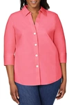 Foxcroft Paige Button-up Shirt In Rose Red