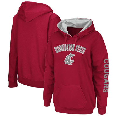 Colosseum Crimson Washington State Cougars Loud And Proud Pullover Hoodie